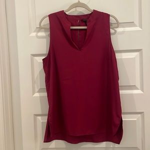 Banana Republic burgundy sleeveless blouse.